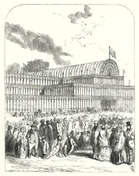 Le Crystal Palace à Hyde Park, Londres, lieu de l