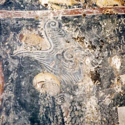 Fresque dans une église à Deliana, Crète, Grèce