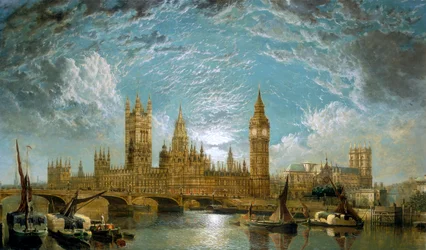 Pont de Westminster, les Chambres du Parlement et l