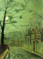 Une route au clair de lune