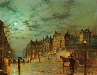 Hampstead Hill, vue vers le bas de Heath Street, 1881