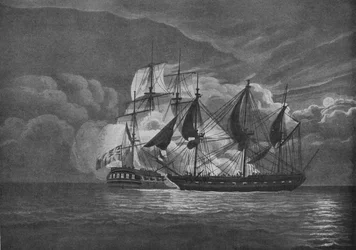 Une belle chasse et capture, vers 1800