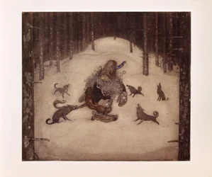 John Bauer, Troll et loups