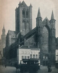 La cathédrale Saint-Bavon, Gand, Belgique, c1900 1914-1915