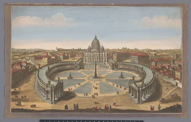 Vue de la place Saint-Pierre et de la basilique Saint-Pierre au Vatican