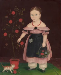 Petite fille à la lavande, vers 1840 (huile sur toile)