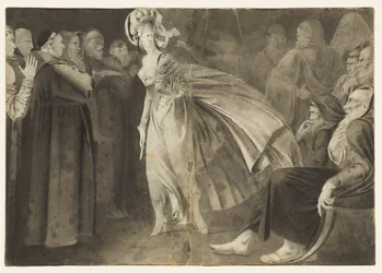 Femme debout parmi les frères (recto)