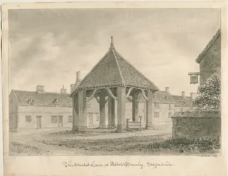 Abbots Bromley - Maison du marché et stocks (1839)