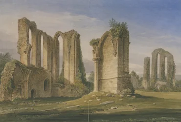 Abbaye de Croxden : aquarelle