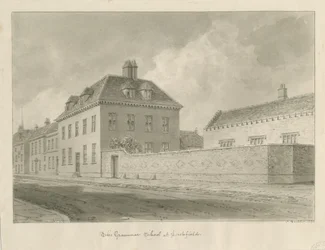 Lichfield - École secondaire : dessin sépia