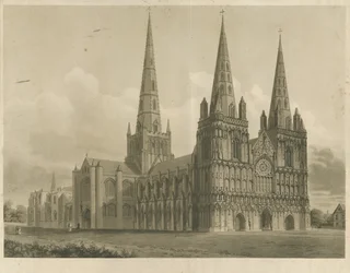 Cathédrale de Lichfield - Vue Nord-Ouest