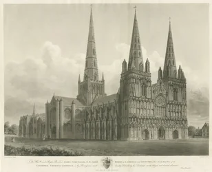Cathédrale de Lichfield - Vue Nord-Ouest
