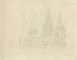 Cathédrale de Lichfield - Vue Nord-Ouest