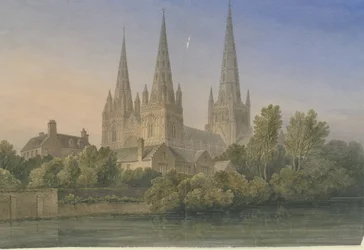 Cathédrale de Lichfield - Vue Sud-Ouest