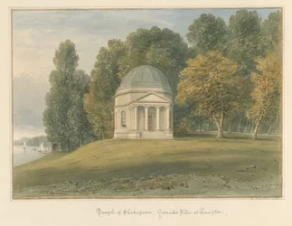 Middlesex - Hampton - Temple de Shakespeare à la villa de Garrick, 1831