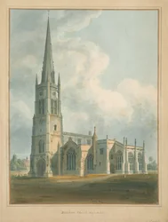 Oxfordshire - Église de Bloxham, 1802
