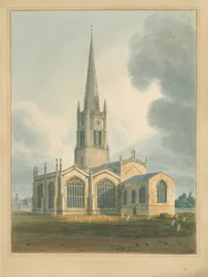Oxfordshire - Église de Bloxham, 1802