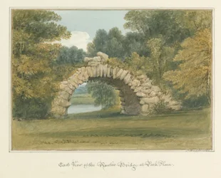 Oxfordshire - Henley sur la Tamise - Pont Rustique à Park Place, 1826