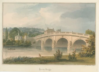 Oxfordshire - Pont de Henley sur la Tamise, 1826