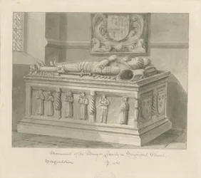 Église de Seighford - Tombe de William et Mercy Bowyer