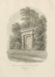 Shugborough - Monument : dessin sépia
