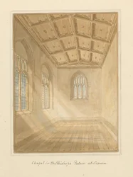 Wiltshire - Sarum - Intérieur de la chapelle dans le palais de l