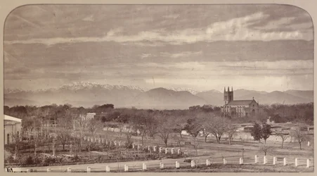 Vue générale depuis le mess du 3e Bengal Cavalry regardant vers l