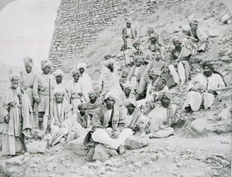 Chefs et khans de Khyber, fort de Jamrud, frontière nord-ouest, vers 1878