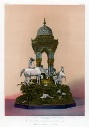 Une fontaine de table en argent, 19ème siècle