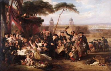 Les pensionnaires de Greenwich commémorant Trafalgar
