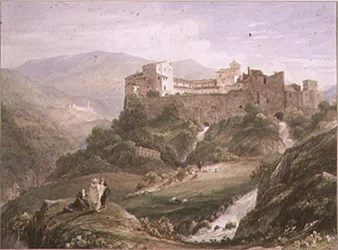 Paysage italien, avec monastère