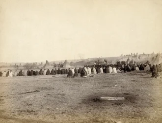 Conseil indien dans un camp hostile, 1891