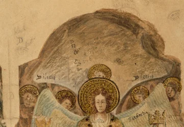 Étude des peintures murales à la salle capitulaire