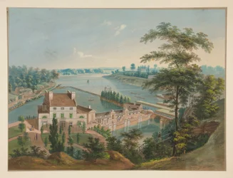 Travaux hydrauliques dans Fairmount Park, Philadelphie