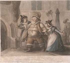 La fuite de Falstaff - "Les Joyeuses Commères de Windsor," Acte IV, Scène II