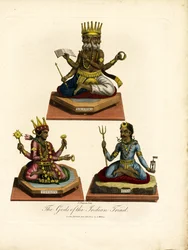 Les dieux de la triade indienne