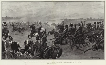 La Revue devant le Shah à Woolwich, l