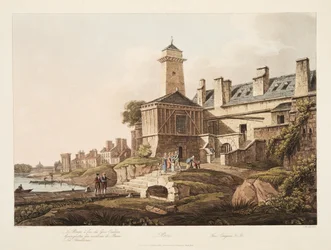 Paris, Pompe à incendie, illustration de Versailles, Paris et Saint Denis, pub. 1809