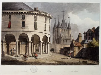 Le Temple de Paris - lithographie, début 19ème siècle
