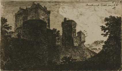 Château de Borthwick depuis le sud-ouest