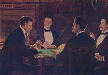 Les joueurs de whist, vers 1900, vers 1915