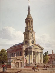 Église Saint-Léonard, Shoreditch, Londres, 1811