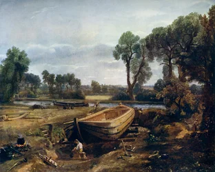 Construction de bateaux près de Flatford Mill, 1815, 1912.