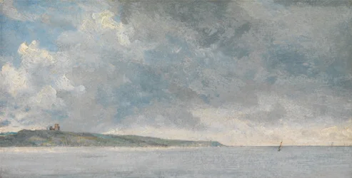 Scène côtière avec falaises