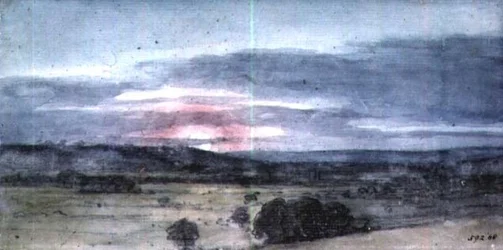 Vallée de Dedham depuis East Bergholt : Coucher de soleil