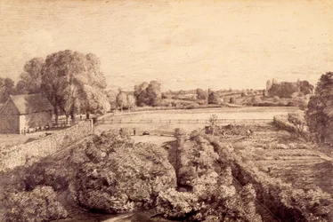 East Bergholt - Vue sur le jardin de la maison de Golding Constable