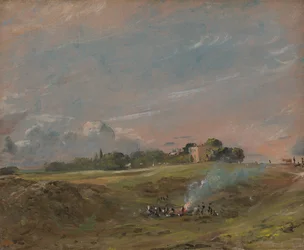 Hampstead Heath, avec un feu de joie