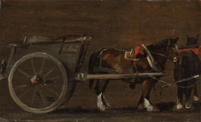 Cheval et charrette, vers 1814