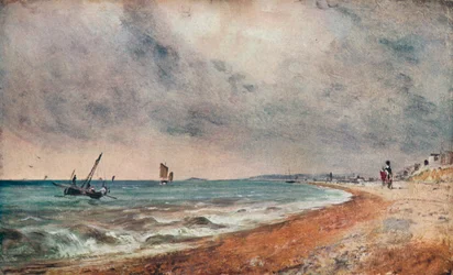 Plage de Hove, avec bateaux de pêche, c1824