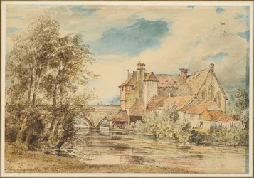 Vieilles maisons sur le pont de Harnam, Salisbury, avec l